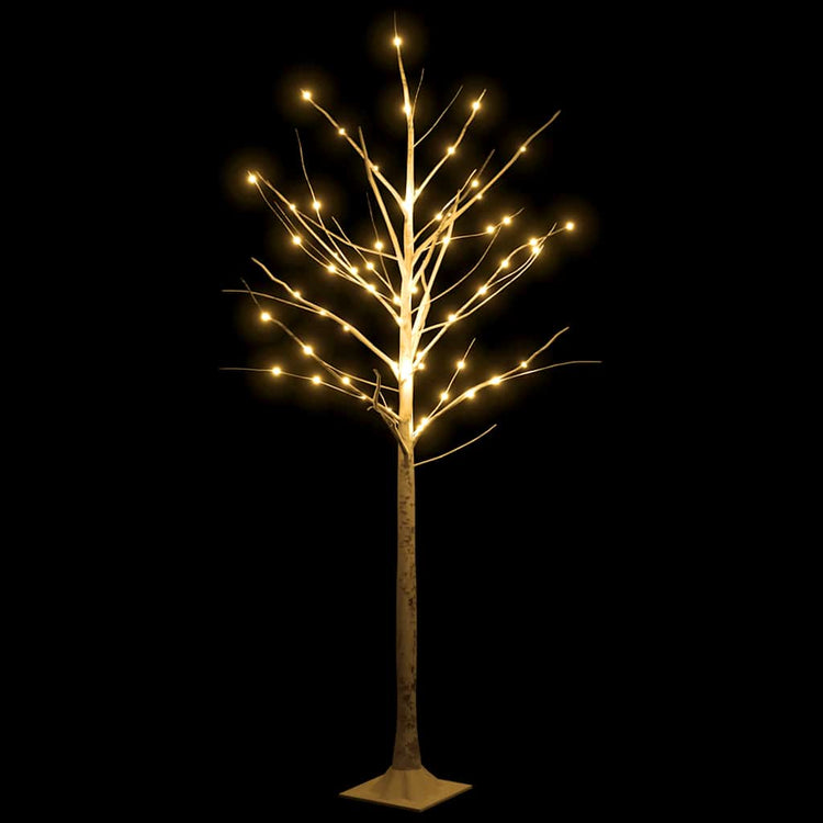 Vidaxl Berkenboom LED 96 LEDs warm weiß 180 cm Weiß
