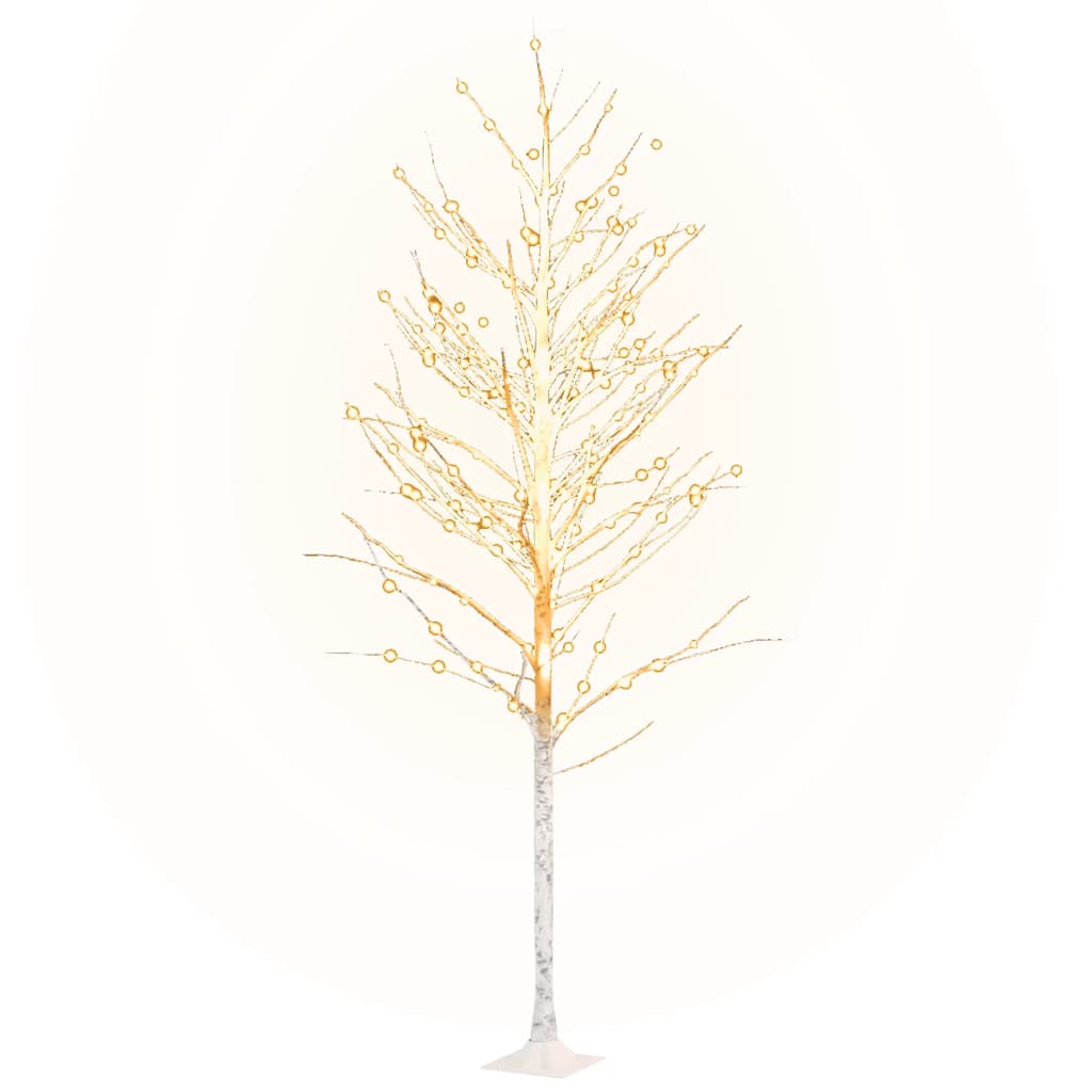 Vidaxl Berkenboom LED 240 LEDs warm weiß 300 cm Weiß