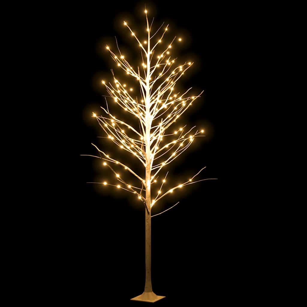 Vidaxl Berkenboom LED 240 LEDs warm weiß 300 cm Weiß