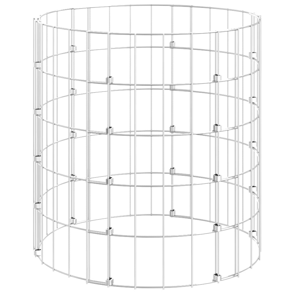 Vidaxl -Kompostbehälter Ø50x50 cm verzinkter Stahl