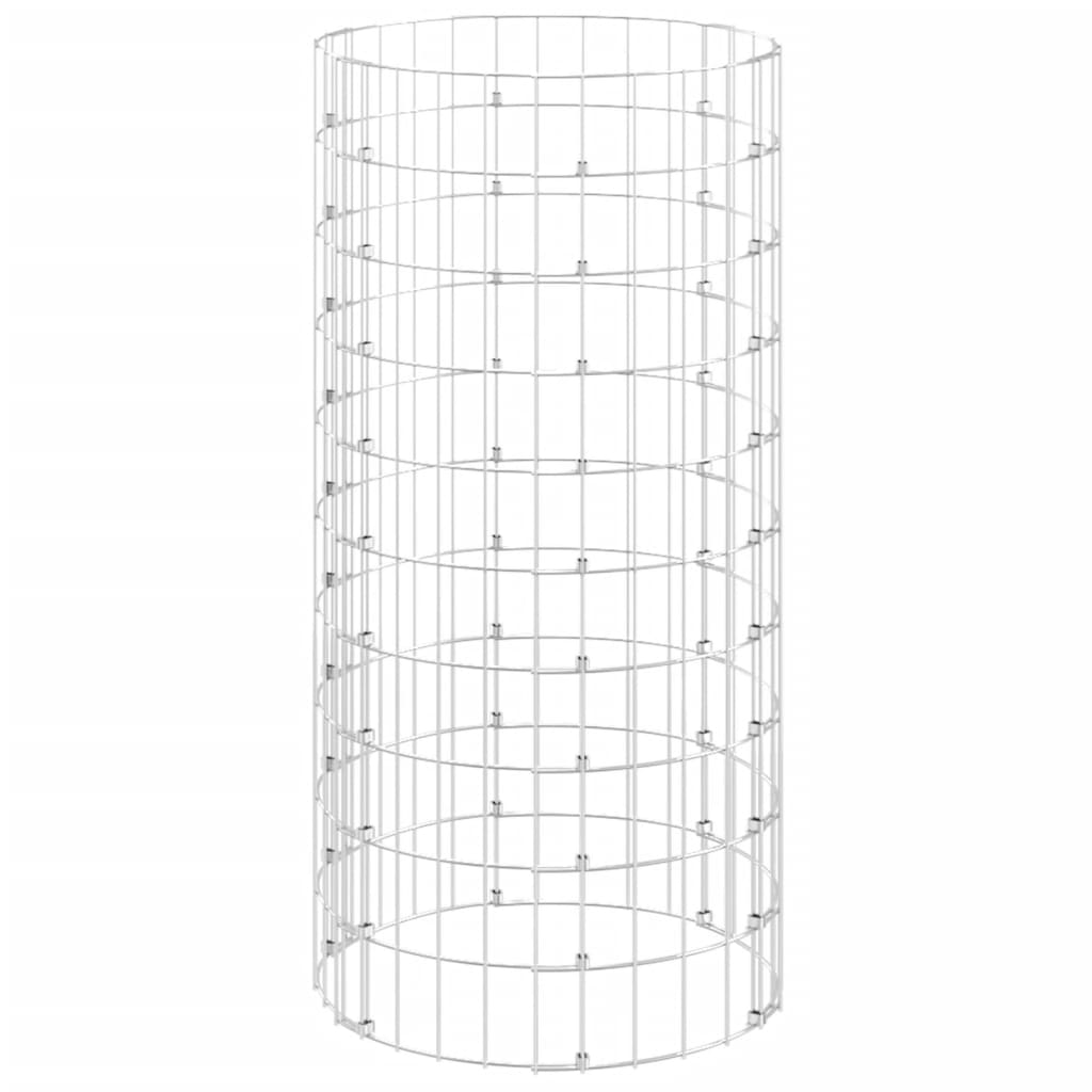 Vidaxl -Kompostbehälter Ø50x100 cm verzinkter Stahl