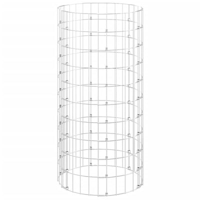 Vidaxl -Kompostbehälter Ø50x100 cm verzinkter Stahl