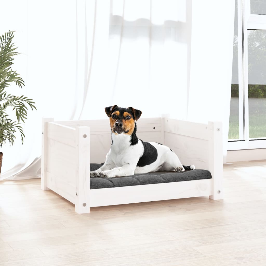 Vidaxl Hundekorb 55,5 x 45,5 x 28 cm Festkiefer weiß