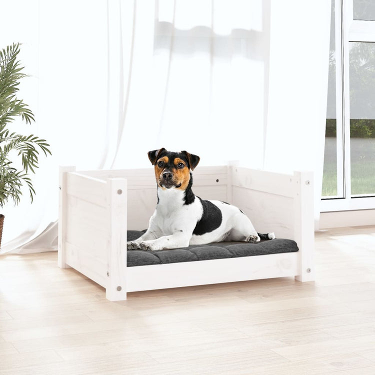 Vidaxl Hundekorb 55,5 x 45,5 x 28 cm Festkiefer weiß