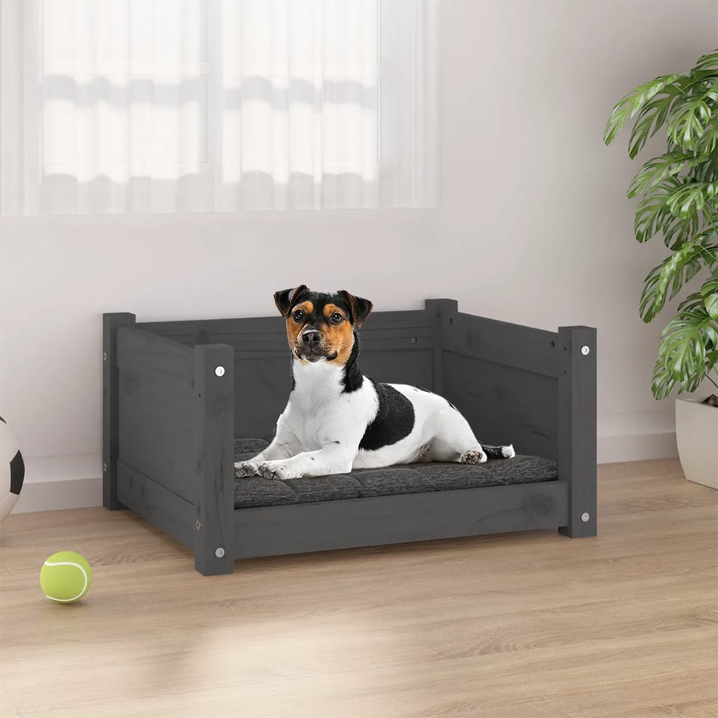 Vidaxl Hundekorb 55,5 x 45,5 x 28 cm Festkiefergrau