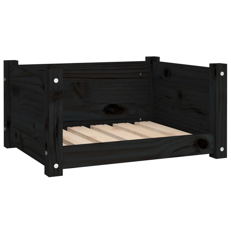 Vidaxl Hundekorb 55,5 x 45,5 x 28 cm Festkiefer Kiefer Schwarz