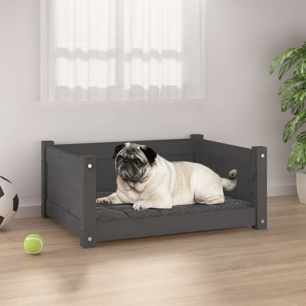 Vidaxl Hundekorb 65.5x50.5x28 cm Festkiefergrau