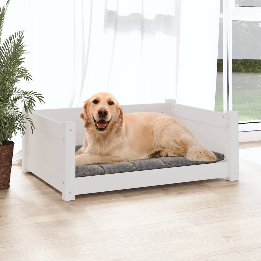 Vidaxl Hundekorb 75,5 x 55,5 x 28 cm Festkiefer weiß