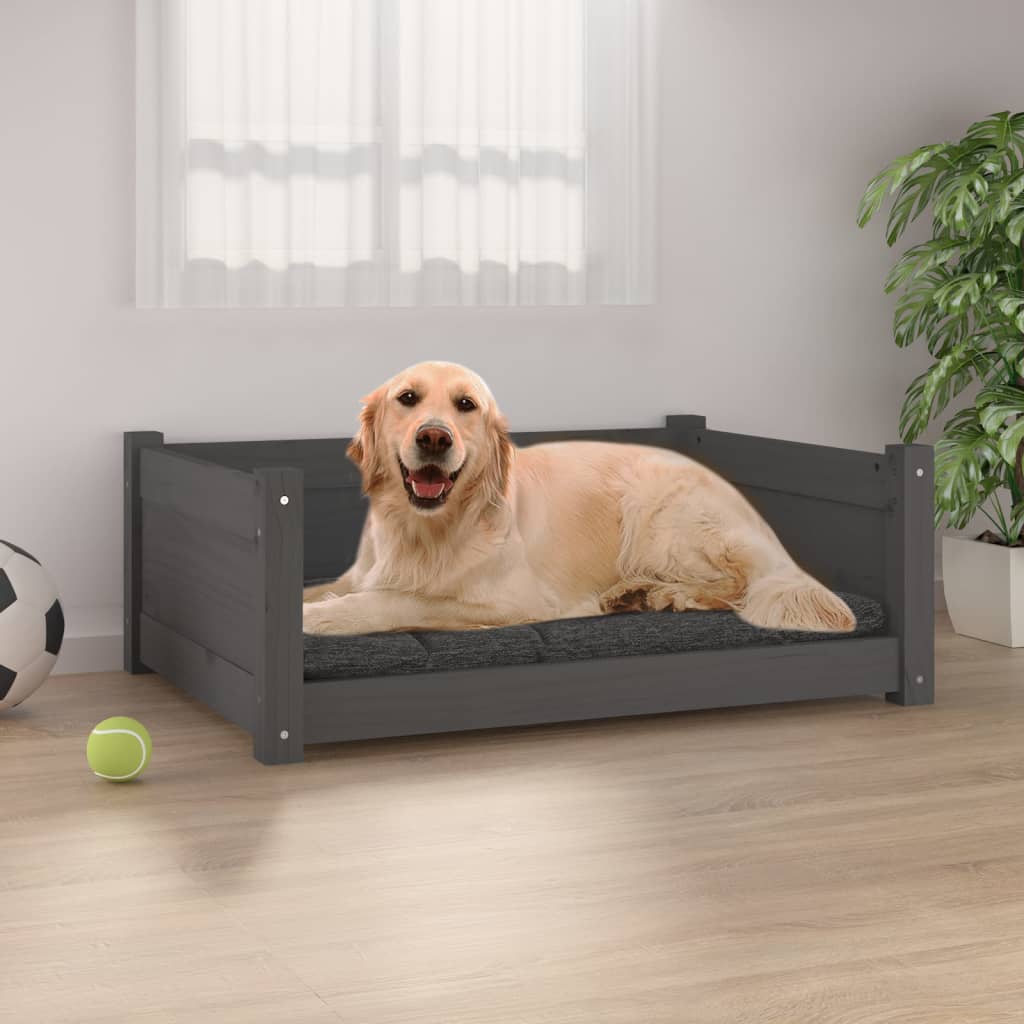 Vidaxl Hundekorb 75,5 x 55,5 x 28 cm Festkiefergrau