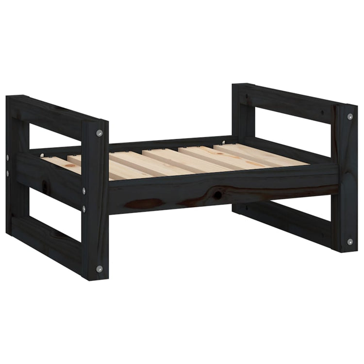 Vidaxl Hundekorb 55,5 x 45,5 x 28 cm Festkiefer Kiefer Schwarz