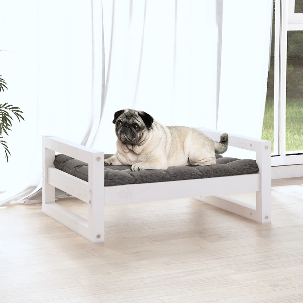 Vidaxl Hundekorb 65.5x50,5x28 cm Festkiefer weiß