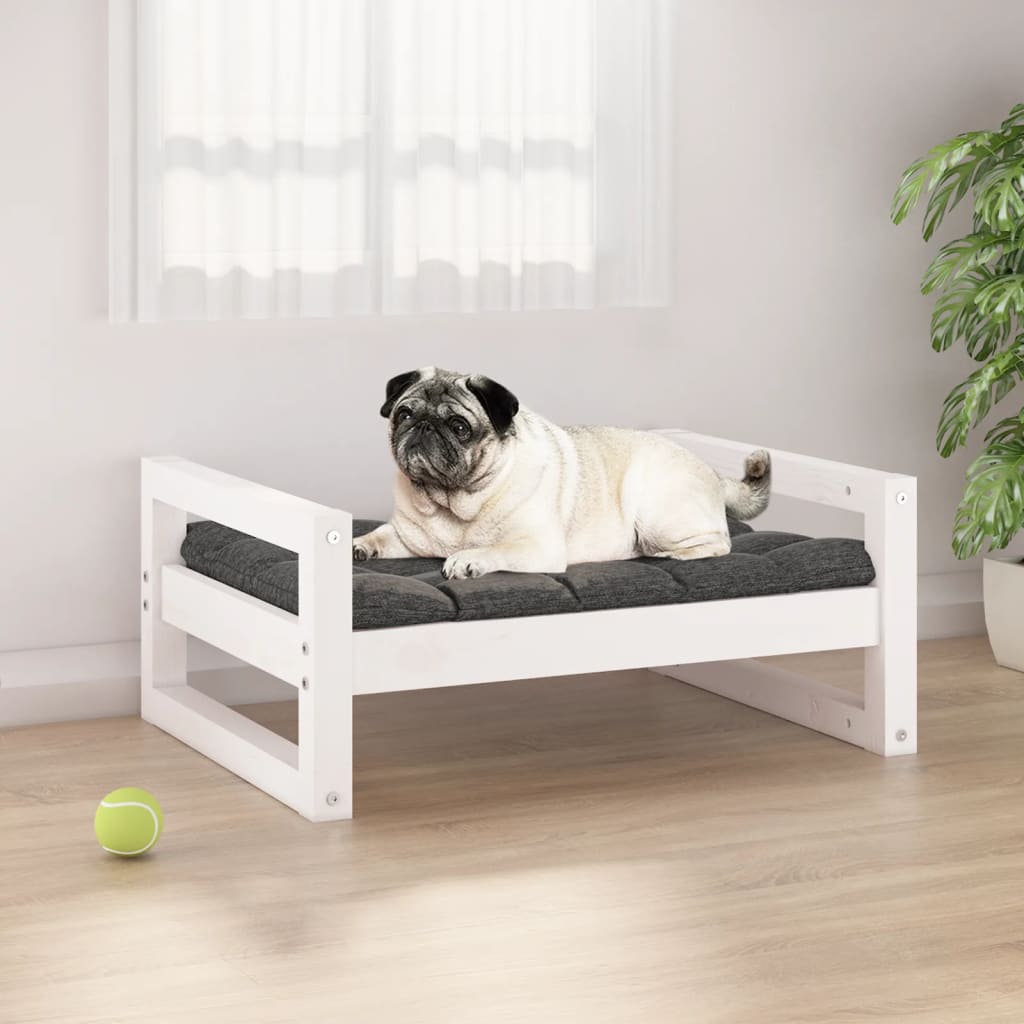 Vidaxl Hundekorb 65.5x50,5x28 cm Festkiefer weiß