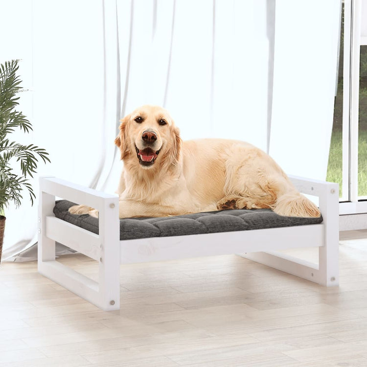 Vidaxl Hundekorb 75,5 x 55,5 x 28 cm Festkiefer weiß