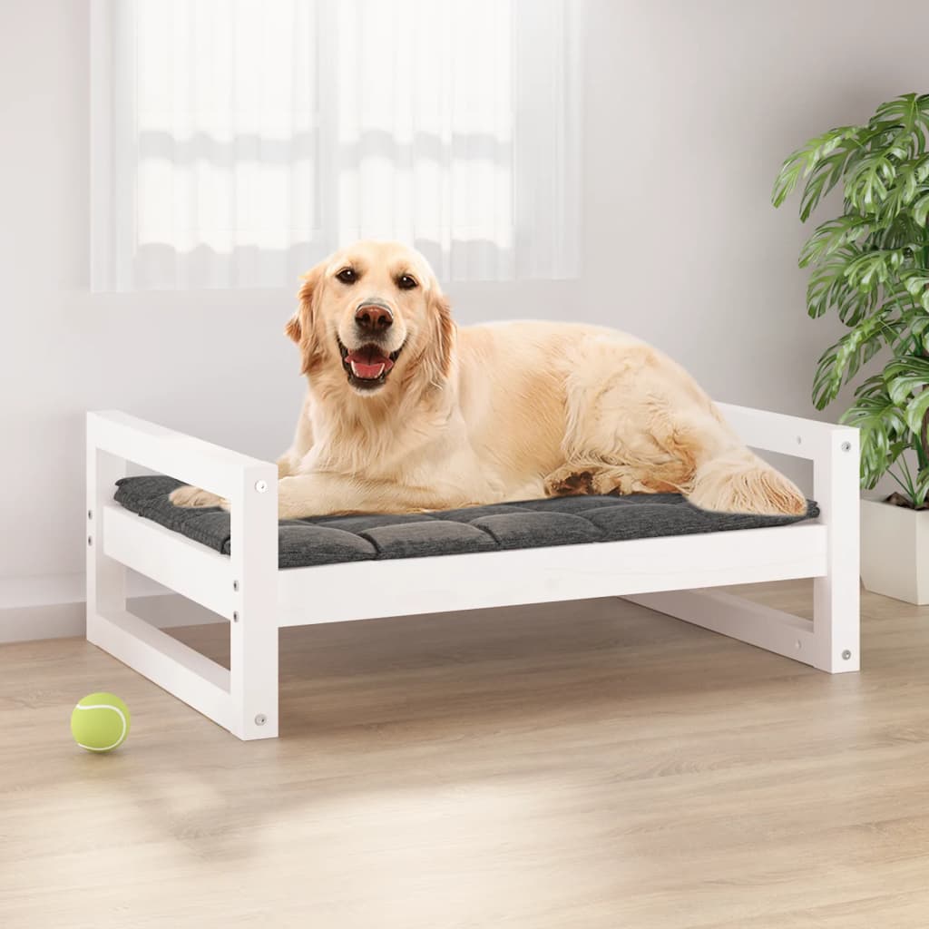 Vidaxl Hundekorb 75,5 x 55,5 x 28 cm Festkiefer weiß