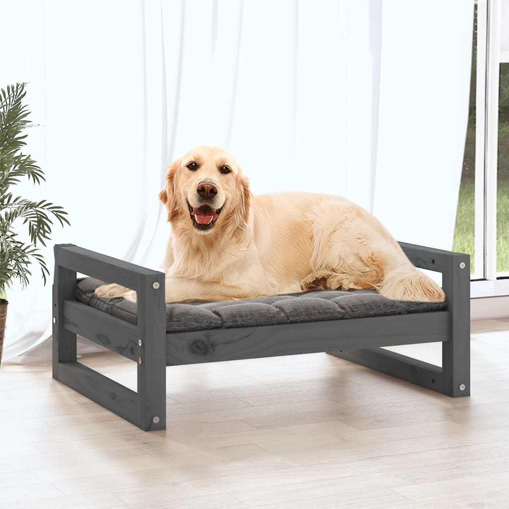 Vidaxl Hundekorb 75,5 x 55,5 x 28 cm Festkieferngrau