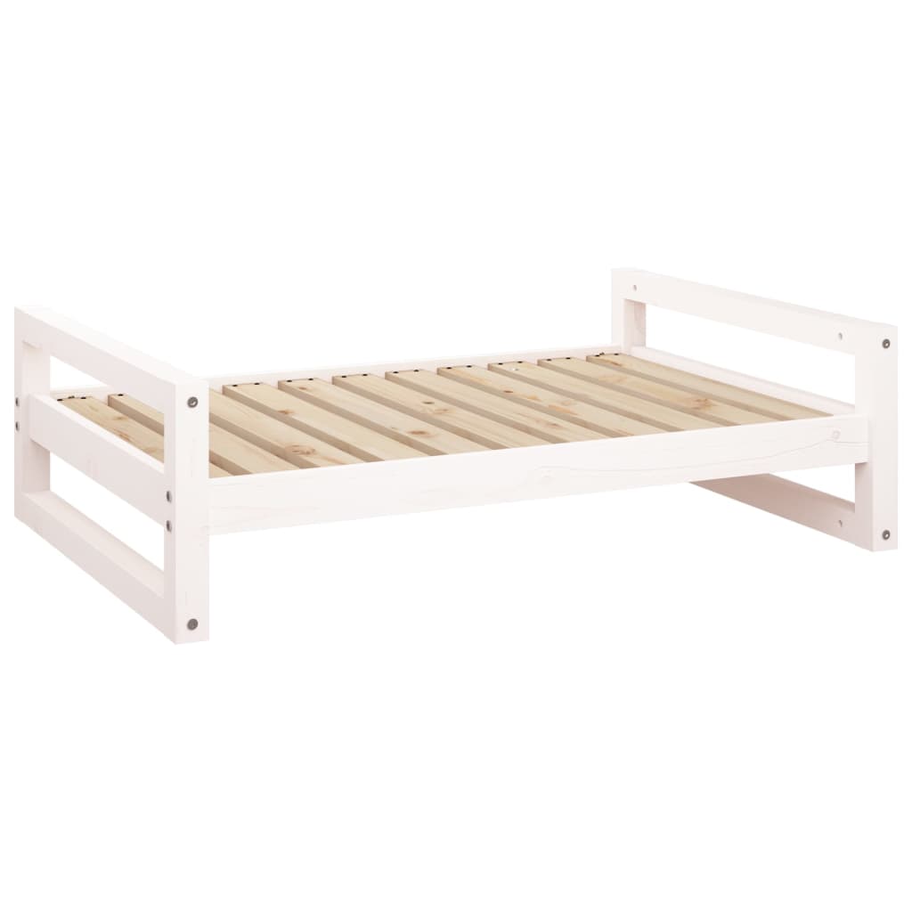 Vidaxl Hundekorb 95.5x65.5x28 cm Festkiefern Weiß weiß
