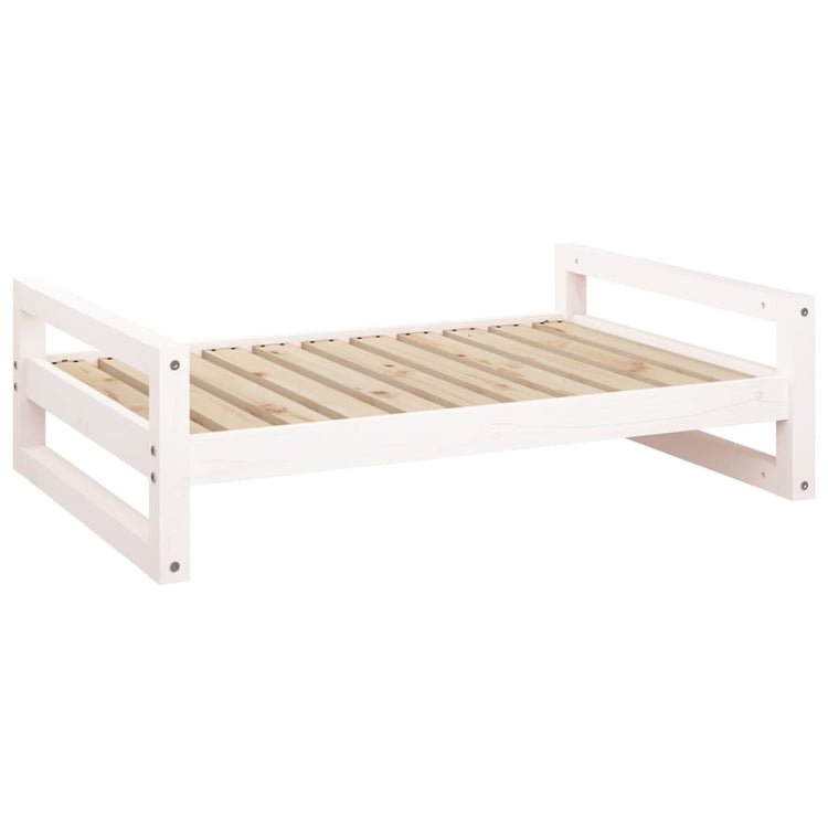 Vidaxl Hundekorb 95.5x65.5x28 cm Festkiefern Weiß weiß