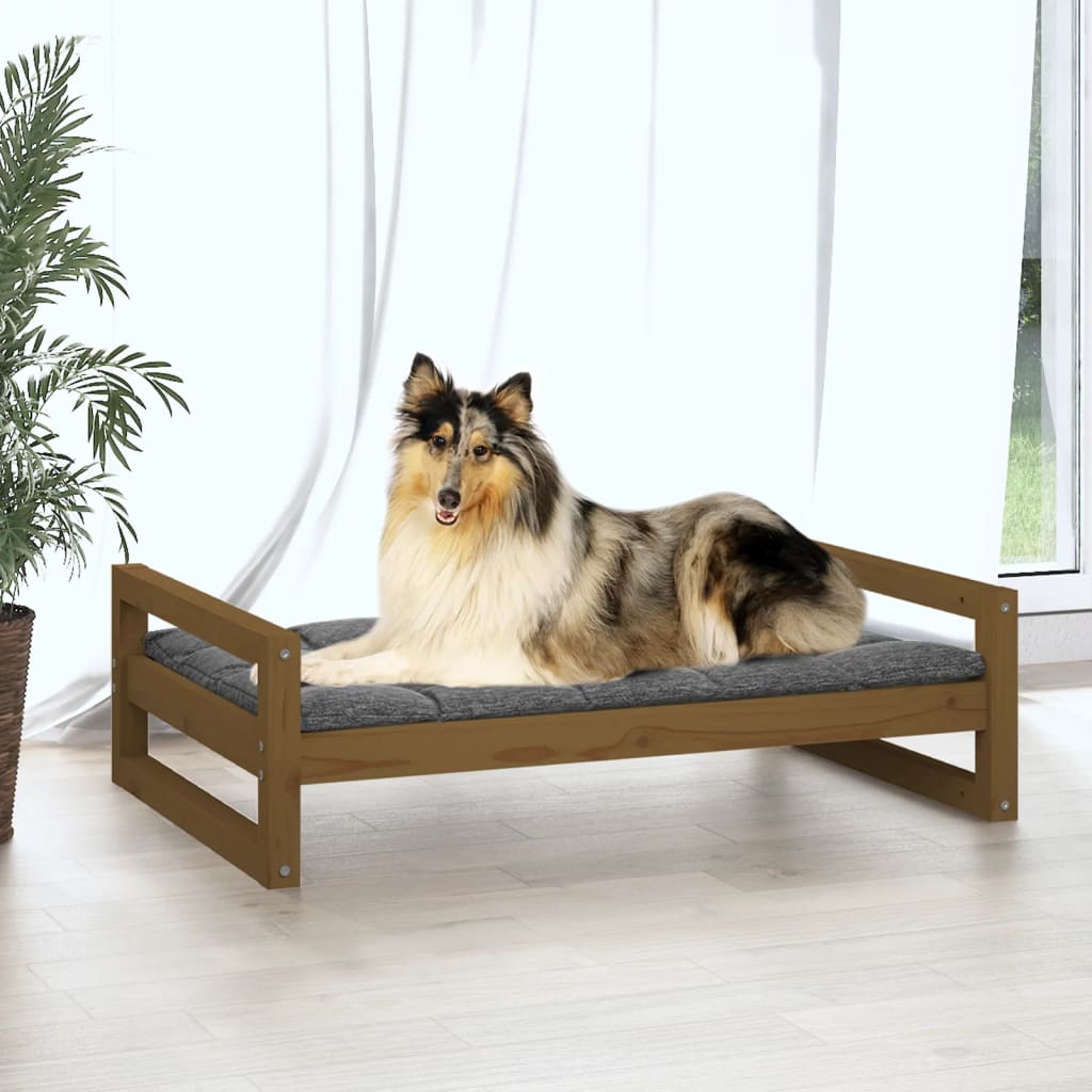 Vidaxl Hundekorb 95.5x65.5x28 cm Festkiefer Honigbraun