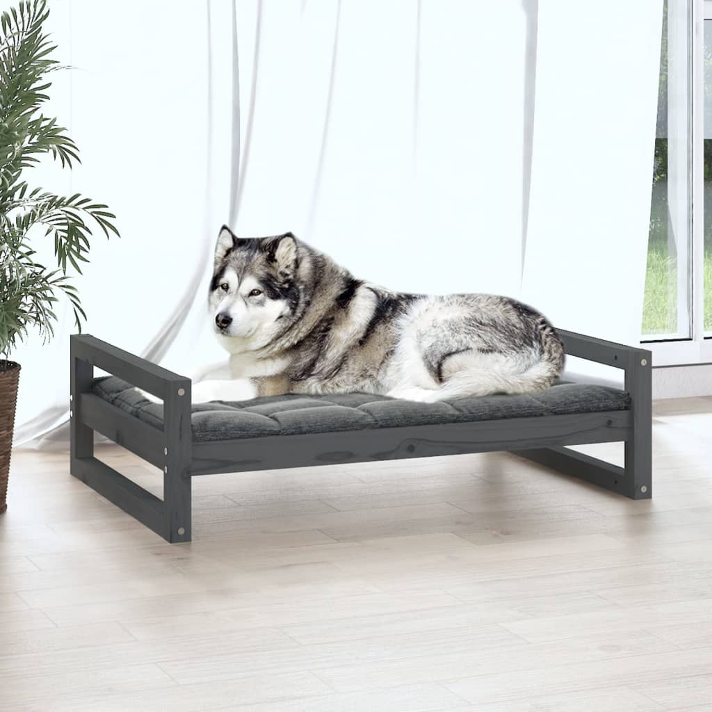 Vidaxl Hundekorb 105,5 x 75,5 x 28 cm Festkiefergrau