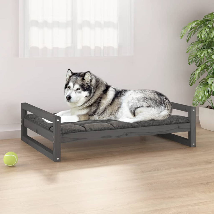 Vidaxl Hundekorb 105,5 x 75,5 x 28 cm Festkiefergrau