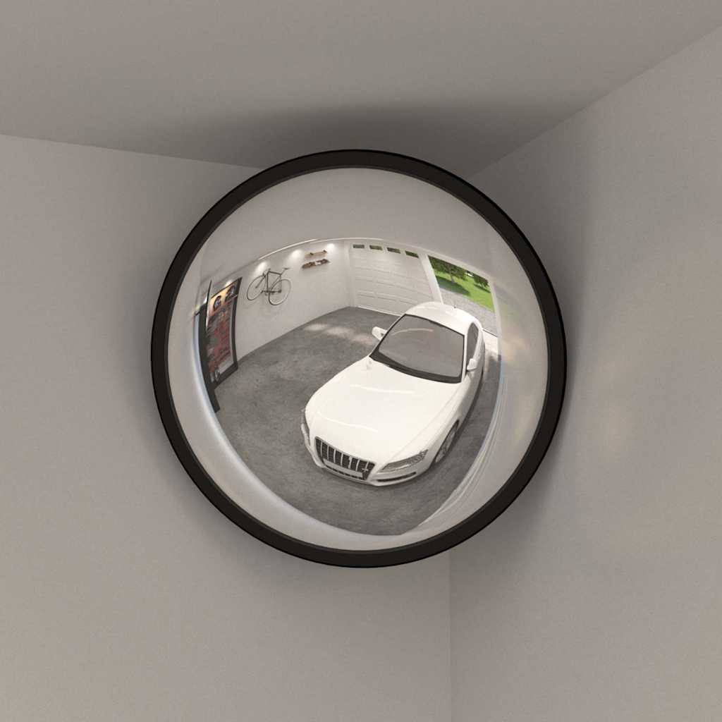 VIDAXL -Verkehrspiegel für konvexe Ø40 cm Acrylschwarz