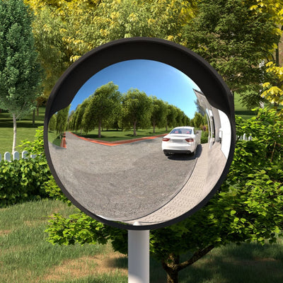 VIDAXL -Verkehrspiegel für externe konvexe Ø45 cm Polycarbonat schwarz