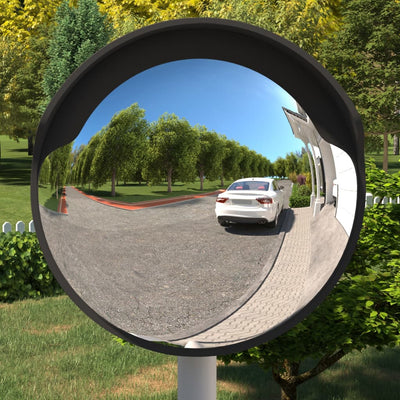 VIDAXL -Verkehrspiegel für externe konvexe Ø60 cm Polycarbonat schwarz