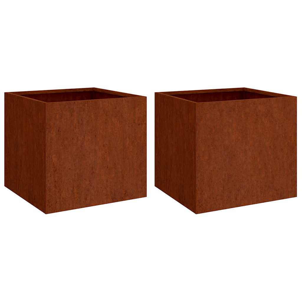 VIDAXL -Pflanzer 2 ST 32x30x29 cm Cortenstaal