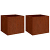 VIDAXL -Pflanzer 2 ST 42x40x39 cm Cortenstaal