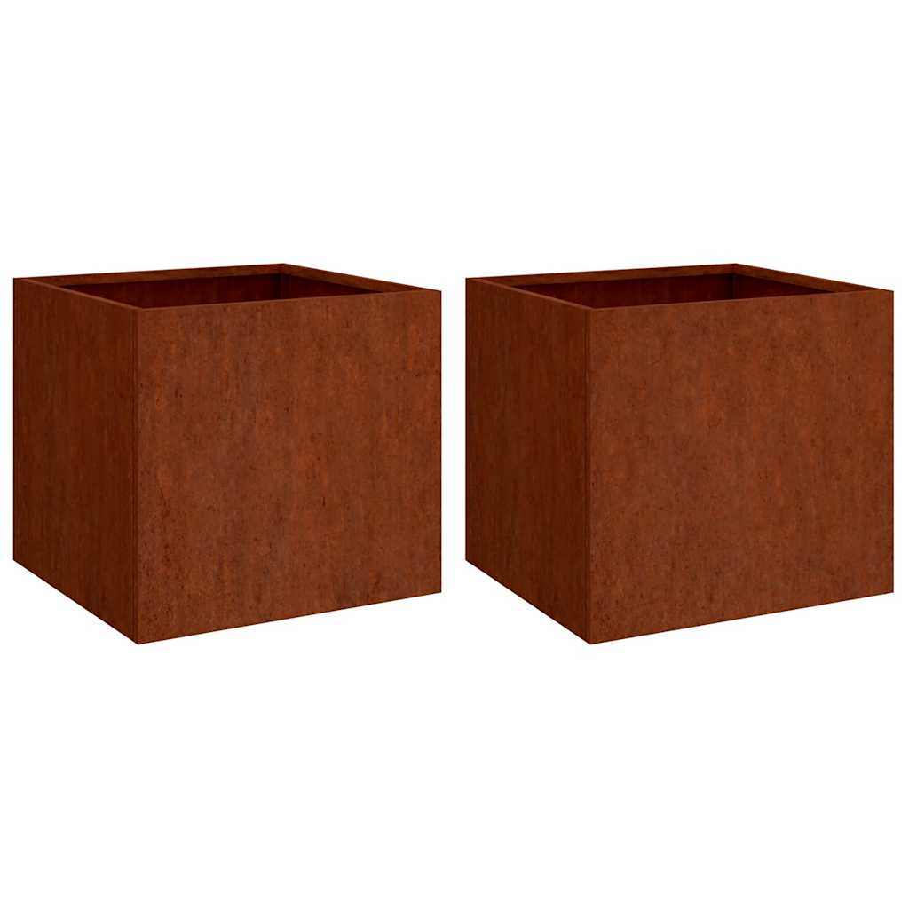VIDAXL -Pflanzer 2 ST 49x47x46 cm cortenstaal