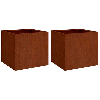 VIDAXL -Pflanzer 2 ST 49x47x46 cm cortenstaal