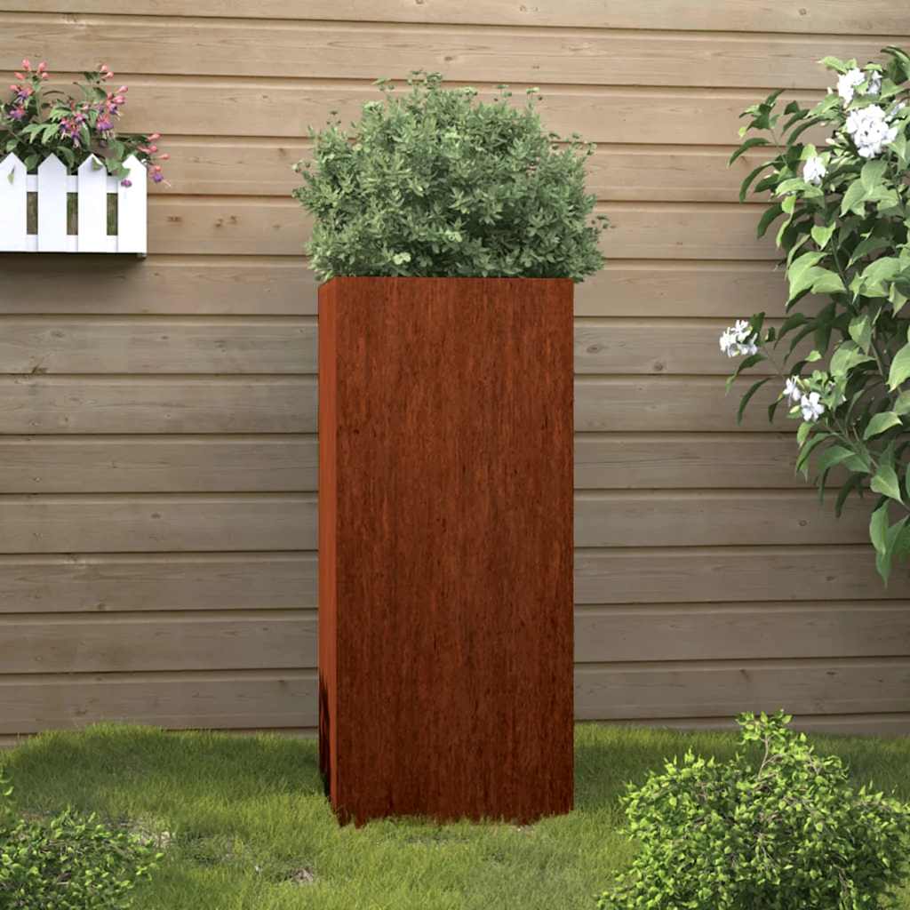 VIDAXL -Pflanzer 32x29x75 cm Cortenstaal