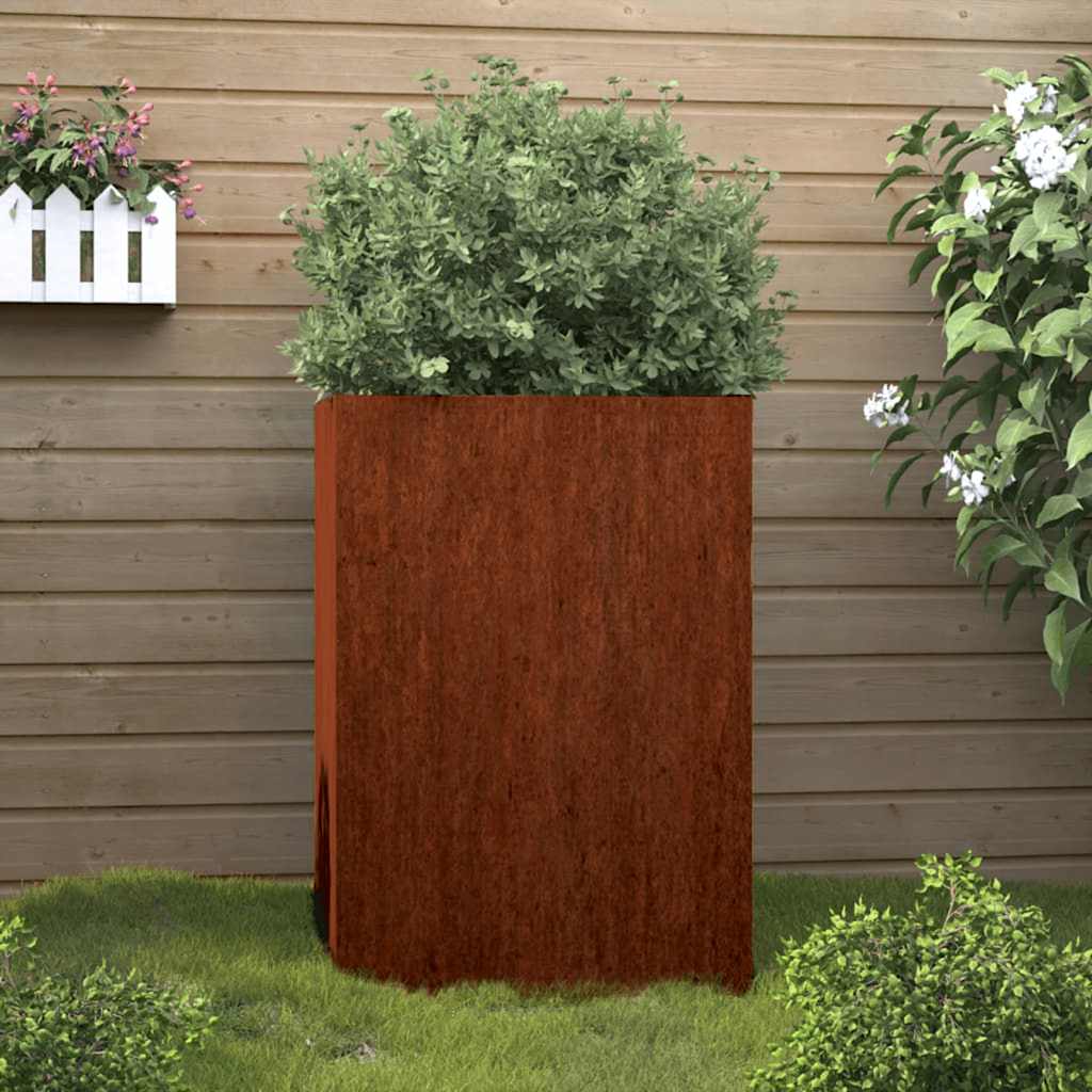 VIDAXL -Pflanzer 52x48x75 cm Cortenstaal
