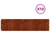 Vidaxl -Gazonkanten 10 Teile 25x103 cm Flexibler Cortenstaal