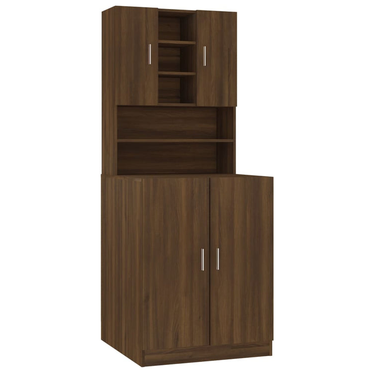 Vidaxl Waschmaschinenschrank verarbeitete Holzbraune Eiche Farbe