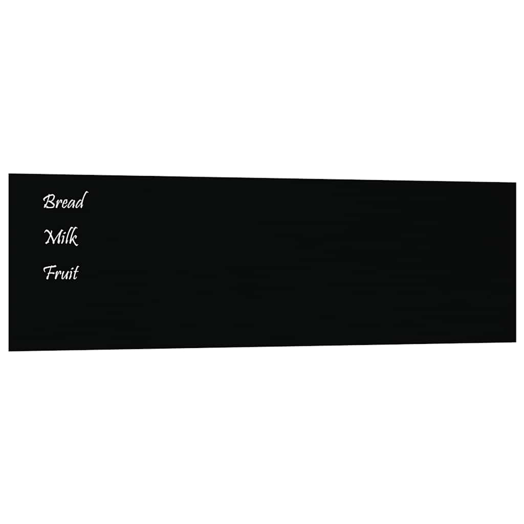 VIDAXL -Magnetplatte für die Wand 100x30 cm gehärtetes Glas schwarz