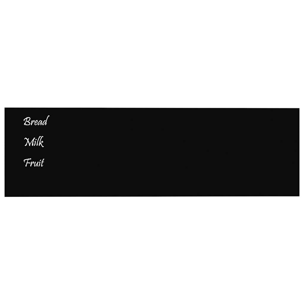VIDAXL -Magnetplatte für die Wand 100x30 cm gehärtetes Glas schwarz