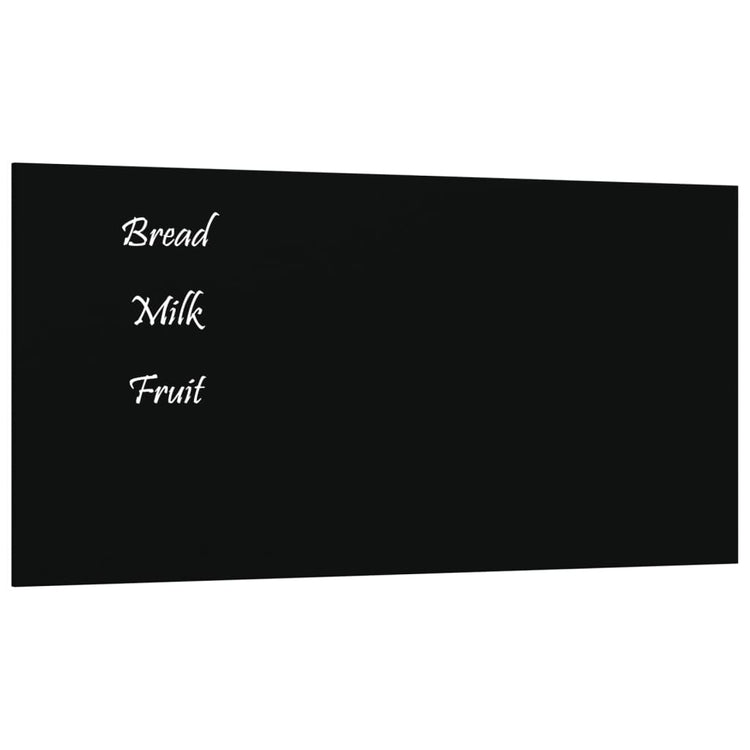 VIDAXL -Magnetplatte für die Wand 40x20 cm gehärtetes Glas schwarz