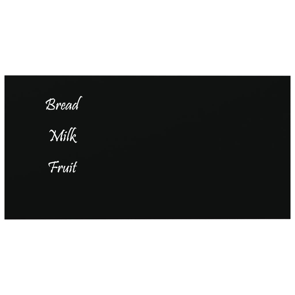 VIDAXL -Magnetplatte für die Wand 40x20 cm gehärtetes Glas schwarz
