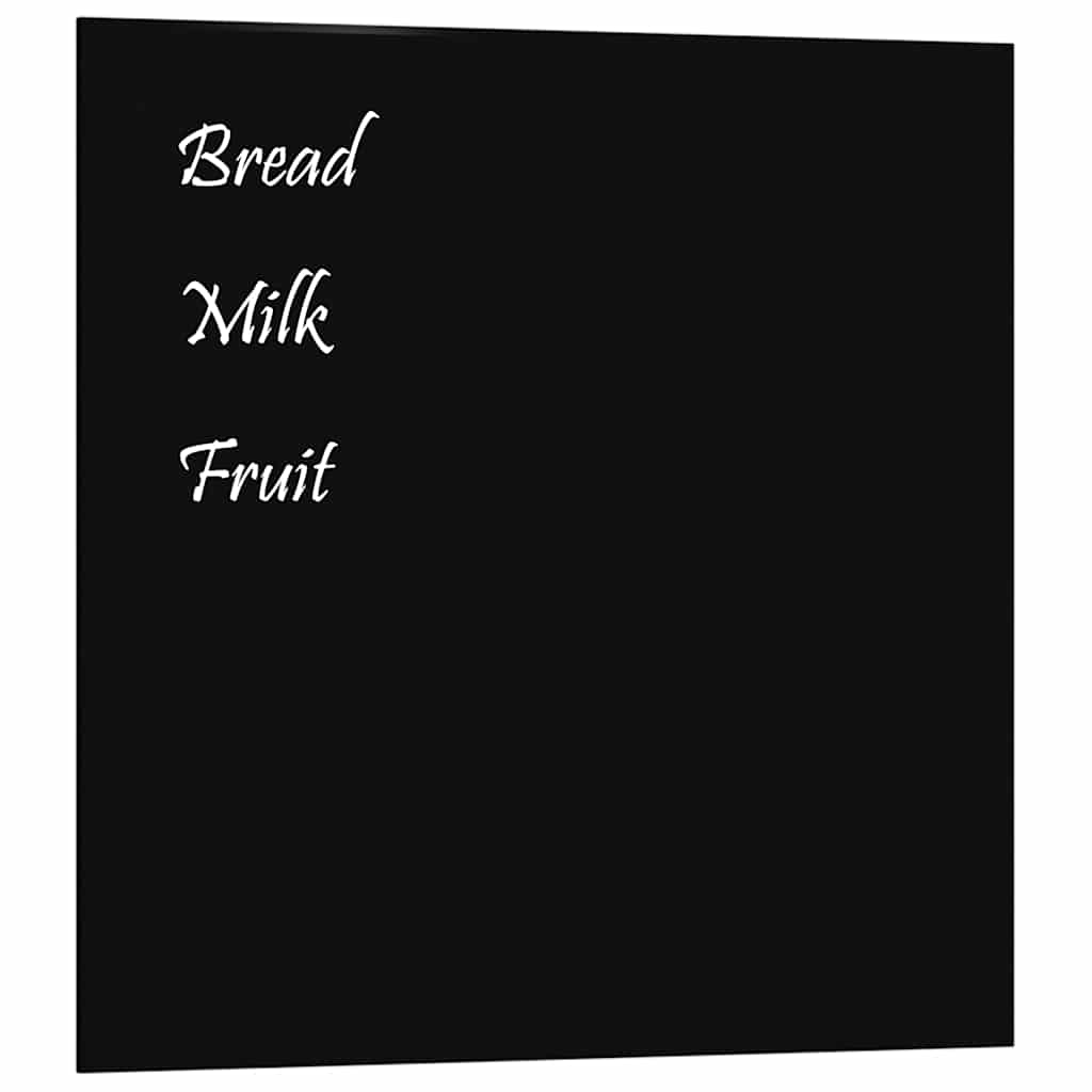 VIDAXL MAGNETISCHE BRAUBE WALL -MUNKTIONED 40 x 40 CM TEMPERTE GLASE Schwarz