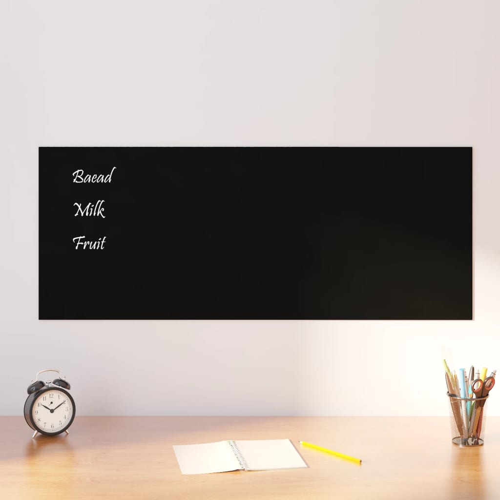 VIDAXL -Magnetplatte für die Wand 100x40 cm terminglas schwarz