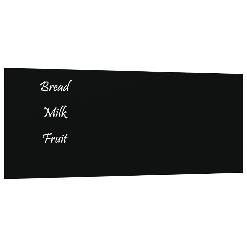 VIDAXL -Magnetplatte für die Wand 50 x 20 cm gehärtetes Glas schwarz
