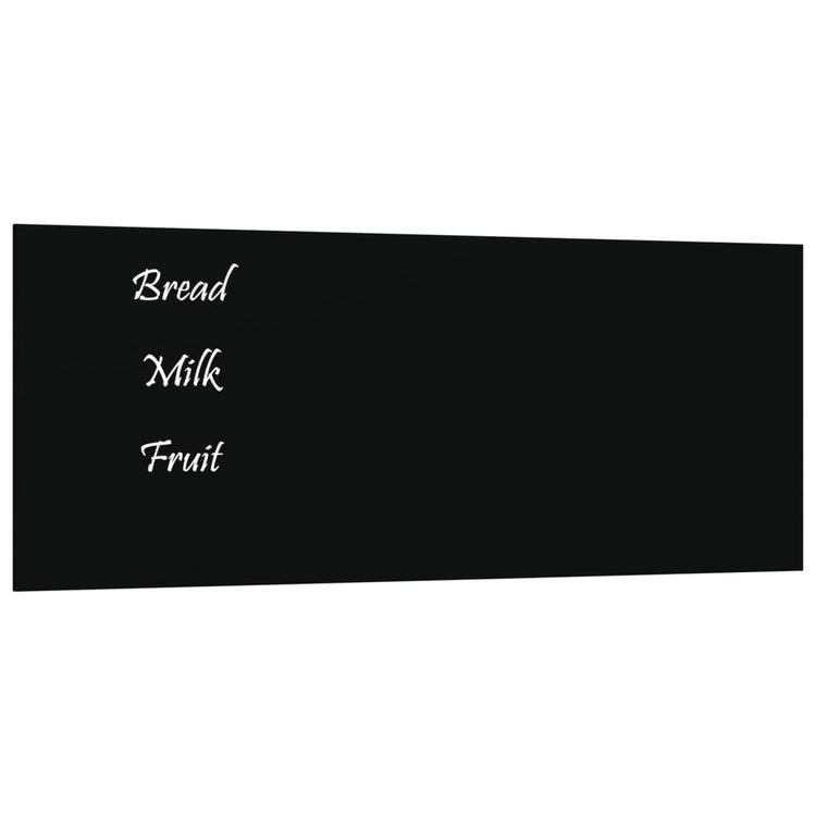 VIDAXL -Magnetplatte für die Wand 50 x 20 cm gehärtetes Glas schwarz