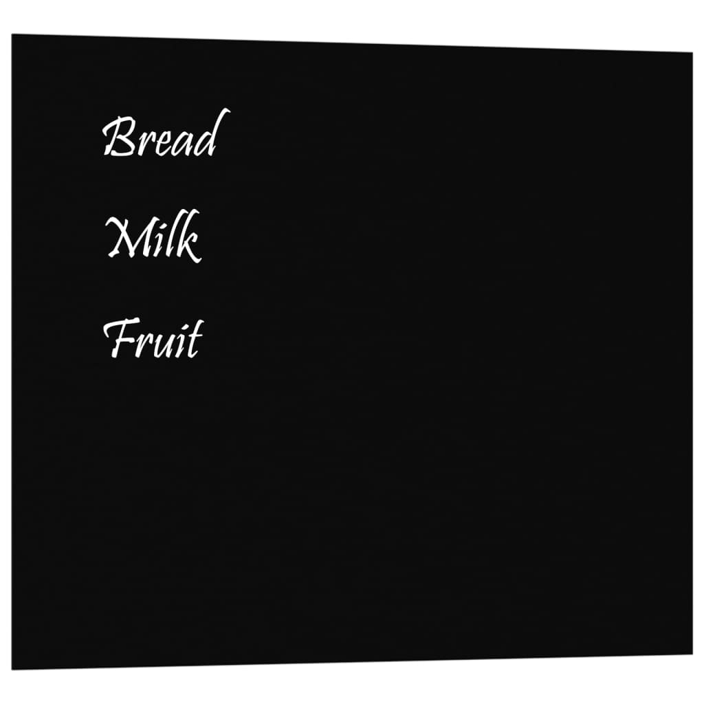 VIDAXL -Magnetplatte für die Wand 60x50 cm gehärtetes Glas schwarz