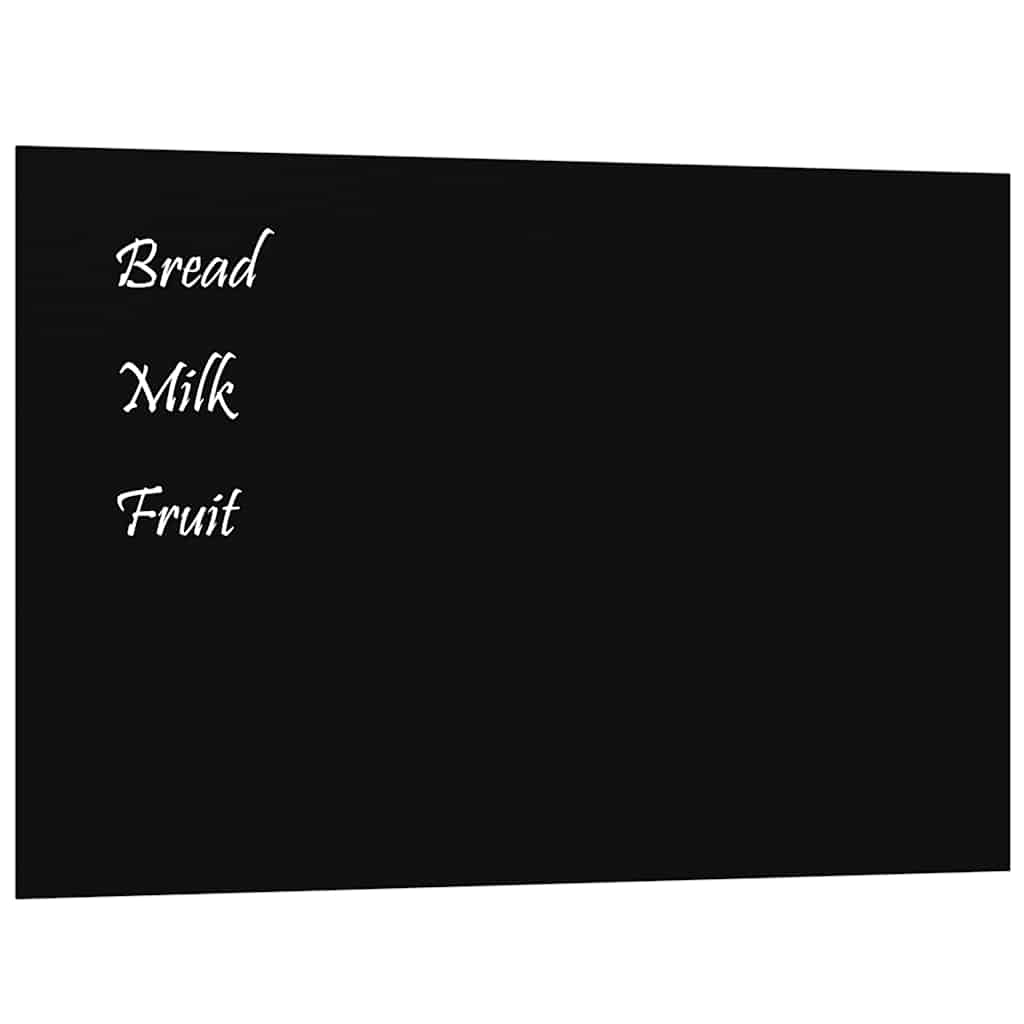Vidaxx Magnettafel zur Wandmontage 60x40 cm Hartglas schwarz