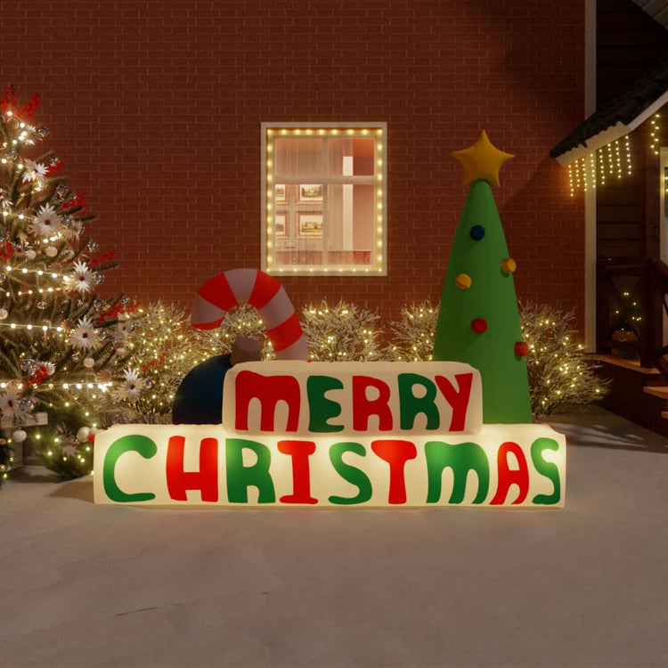 Vidaxl Dekoration Frohe Weihnachten mit LEDs aufblasbar 197 cm