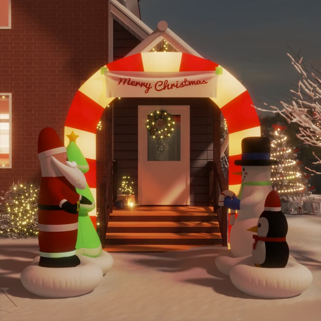 Vidaxl Weihnachtsbogen aufblasbar mit LEDs 260 cm