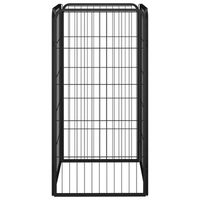 Vidaxl -Hundezwinger 4 Paneele 50 x 100 cm Pulver -Stahlschwarz