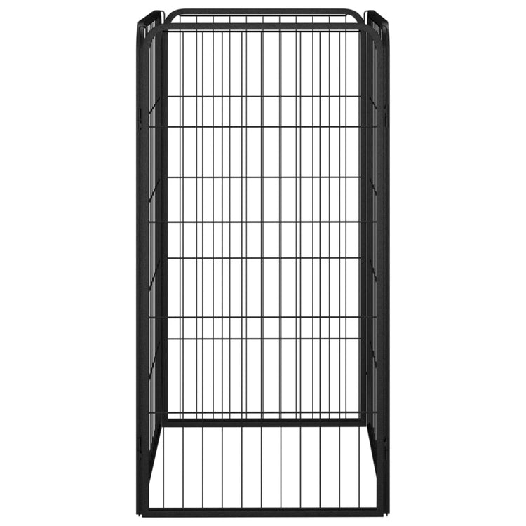 Vidaxl -Hundezwinger 4 Paneele 50 x 100 cm Pulver -Stahlschwarz