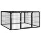 Vidaxl -Hund Kennel 4 Paneele 100x50 cm Pulver -Stahlschwarz